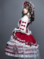 Leicester Red Ruffled Lace Christmas Style Sweet Lolita JSK Dress
