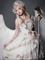 Astoria White and Gold Tea Party Classic Lolita JSK Dress