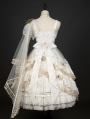 Astoria White and Gold Tea Party Classic Lolita JSK Dress