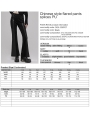 Black Gothic Chinese Style PU Splice Flared Pants for Women