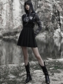 Black Gothic Pleated Strap Short Daily Wear Dress