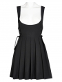 Black Gothic Pleated Strap Short Daily Wear Dress