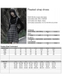 Black and White Plaid Gothic Pleated Strap Short Daily Wear Dress