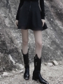 Black Gothic Punk Mesh Stitching Daily Wear Short Skirt
