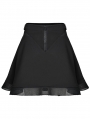 Black Gothic Punk Mesh Stitching Daily Wear Short Skirt