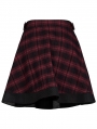 Black and Red Plaid Gothic Punk Mesh Stitching Daily Wear Short Skirt