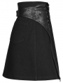 Black Gothic Punk Bandage High Waist Zipper Skirt