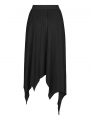 Black Gothic Punk Irregular Daily Wear Long Elastic Skirt