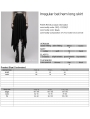 Black Gothic Punk Irregular Daily Wear Long Elastic Skirt