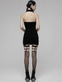 Black Gothic Punk Skull Hot Girl Knee Length Gauze Tights