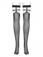 Black Gothic Punk Skull Hot Girl Knee Length Gauze Tights