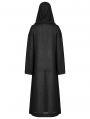 Black Gothic Chinese Style Dark Pattern Chiffon Long Hooded Coat for Women