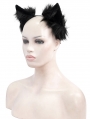 Black Gothic Faux Fur Cat Ears Headdress