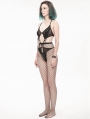 Black Gothic Sexy Semi-Transparent Bodysuit