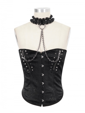 Red/Black Retro Gothic Overbust Steampunk Corset with Short Jacket