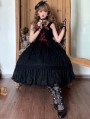 Black/Pink/White Lace Trim Elegant Retro Edward Gothic Lolita JSK Dress