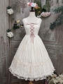 Black/Pink/White Lace Trim Elegant Retro Edward Gothic Lolita JSK Dress