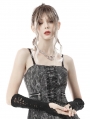 Black Gothic Lace Cobweb Gloves for Women