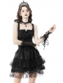 Black Gothic Gorgeous Embroidered Lace Gloves for Women