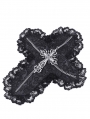 Black Gothic Big Cross Lace Headdress