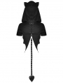 Black Cute Gothic Cool Cat Tail Hooded Short Cape for Women