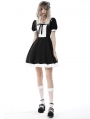 Black and White Gothic Magic Doll Rebel Short Sleeve Dress