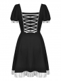 Black and White Gothic Magic Doll Rebel Short Sleeve Dress