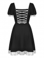 Black and White Gothic Magic Doll Rebel Short Sleeve Dress