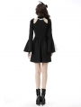 Black and White Gothic Lolita Doll Long Bell Sleeves Short Dress