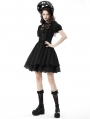 Black Gothic Short Sleeve Doll Daily Wear Dress