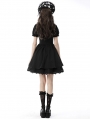 Black Gothic Short Sleeve Doll Daily Wear Dress