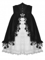 Black and White Lolita Frilly Star High Waist Short Skirt