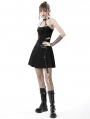 Black Gothic Punk Grunge Pleated Short Skirt