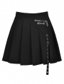 Black Gothic Punk Grunge Pleated Short Skirt