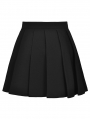Black Gothic Punk Grunge Pleated Short Skirt