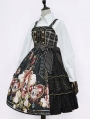 Bunny Band Black Plaid Gorgeous Gothic Lolita JSK Dress