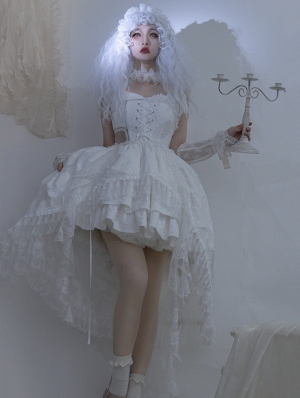 Vernacular Lover White Fantasy Lace Classic Lolita JSK Dress