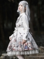 Black/White Dark Retro Fairy Tale Pattern Gothic Lolita JSK Dress