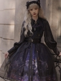 Witch Town Dark Retro Halloween Pattern Gothic Lolita JSK Dress