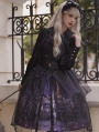 Witch Town Dark Retro Halloween Pattern Gothic Lolita JSK Dress