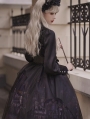 Witch Town Dark Retro Halloween Pattern Gothic Lolita JSK Dress