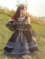Starry Night Black Palace Style Retro Elegant Classic Lolita JSK Dress