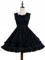 Black/Ivory Strawberry Witch Girl Nellie Causal Elegant Sweet Lolita JSK Dress