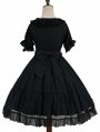 Black/Ivory Strawberry Witch Girl Nellie Causal Elegant Sweet Lolita JSK Dress