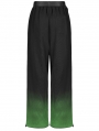 Black and Green Gothic Punk Grunge Long Overalls Pants for Women