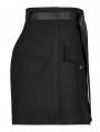 Black Gothic Punk A-Line Casual Fake Two-Piece Shorts for Women