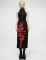 Black Gothic Chinese Style Dragon Pattern Cincher Belt