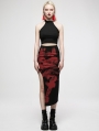 Black Gothic Chinese Style Minimalist Halterneck Vest Top for Women