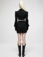 Black Gothic Dark Pattern Jacquard Short Jacket for Women