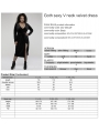 Black Gothic Sexy V-Neck Velvet Slit Long Sleeve Plus Size Dress